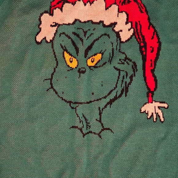 Green Lt Wt GRINCH sweater - Christmas Sweater for the office!  True Green Med - Picture 2 of 2